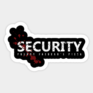 Vintage Freddy fazbear's pizza security shirt Sticker